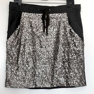 Gray sequin Ann Taylor skirt